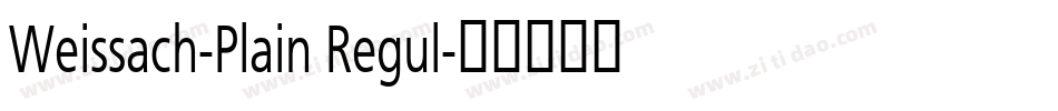 Weissach-Plain Regul字体转换